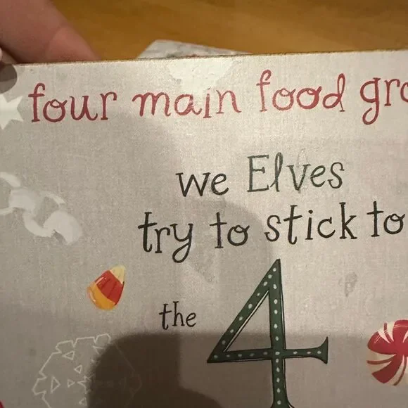 Pottery Barn Elf 6 Food Groups Cork Hard Placemats “read” - Picture 4 of 5